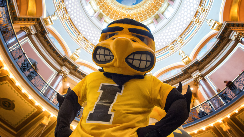 Herky at Iowa Capitol